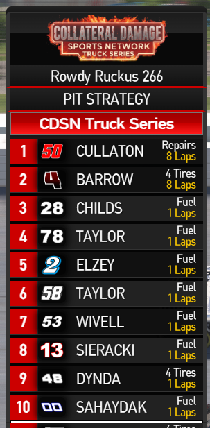 NASCAR Tower Bonus Data screenshot
